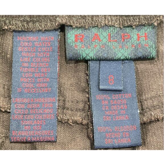 Ralph Lauren Corduroy Skirt Brown A-Line Size 8 Quiet Luxury Heritage - Picture 2 of 4